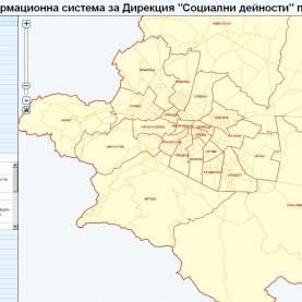 Карта на центровете на Дирекция "Социални дейности" на СО